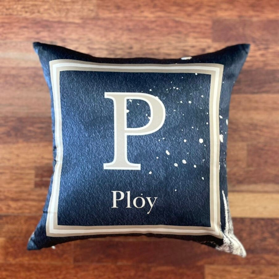 black gold personalised cushion pillow